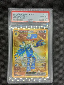 PSA 10 Gem Mint Quaquaval EX 273 Paldea Evolved Hyper Rare Pokemon Card - Image 1