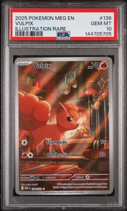 Vulpix 138/132 Me01: Mega Evolution Holo PSA 10 Gem Mint Pokemon Card - Image 1
