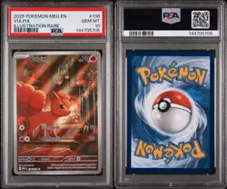 Vulpix 138/132 Me01: Mega Evolution Holo PSA 10 Gem Mint Pokemon Card - Image 3