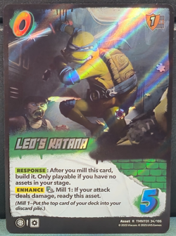 Leo's Katana R 34/186 RARE FOIL UniVersus TMNT TMNT01 Near Mint Card Game TCG - Image 1