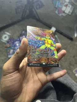 Magic: The Gathering Leo's Katana M 0018 PZA Artifact Equipment Foil TMNT Card - Image 3