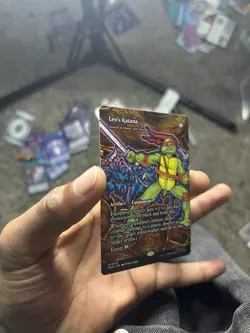 Magic: The Gathering Leo's Katana M 0018 PZA Artifact Equipment Foil TMNT Card - Image 4