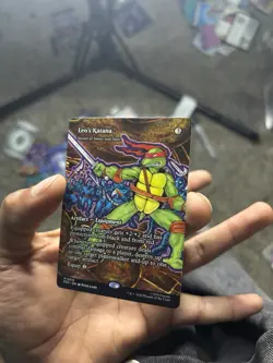 Magic: The Gathering Leo's Katana M 0018 PZA Artifact Equipment Foil TMNT Card - Image 5
