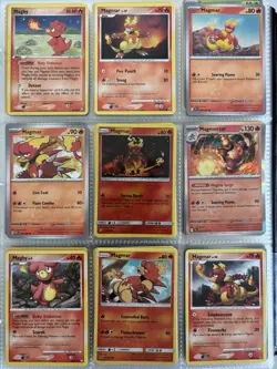 Pokemon Card Species Set Lot - 9x Unique Cards / Magmar Family 2 - Image 1
