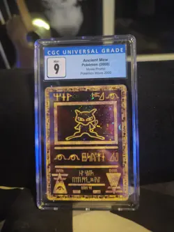 CGC 9 Ancient Mew Movie Promo Holo Pokemon Card - Old Blue CGC Stricter - Image 1