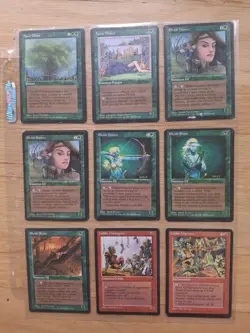 Lot of 1990s MTG 'Home Lands' Vintage Magic Cards - Image 2