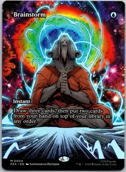 Brainstorm (Borderless) 4 Non Foil Mythic Teenage Mutant Ninja Turtles NM - Image 1