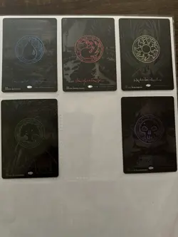 Oil Slick Land Set 5 Phyrexia All Will Be One MTG Lands - textured - Image 1