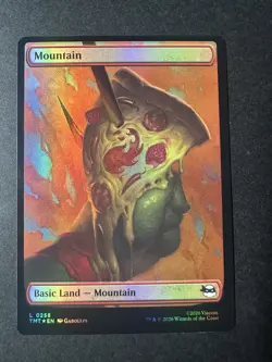 MOUNTAIN ~ NM ~ MTG - 0256 TMT Ninja Turtles TMNT - FOIL FULL ART - Image 1