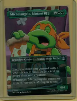 Michelangelo, Mutant BFF (Borderless) TMT 198 Foil U NM - Image 1