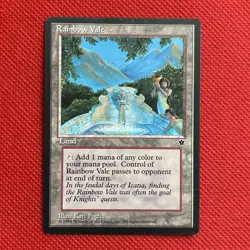 Mtg 🔥 Rainbow Vale 🔥 Fallen Empires MT/NM RARE LAND #99 **Ships Free** - Image 1