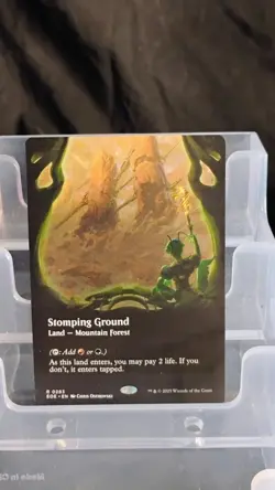 Magic: The Gathering Stomping Ground Rare Red Green Land Regular EOE 0283 - Image 1