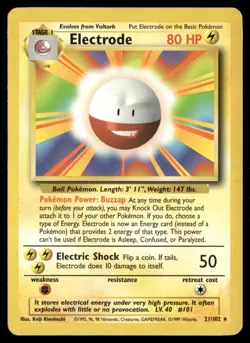 Electrode Rare Base Set 021/102 MP Pokemon TCG - Image 1