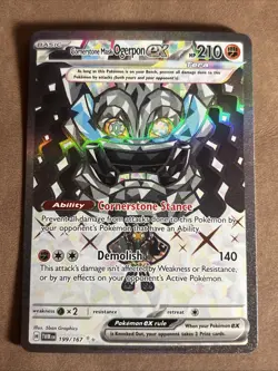 Pokemon Cornerstone Mask Ogerpon ex Full Art Twilight Masquerade 199/167 NM - Image 1