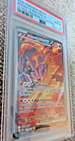 PSA 10 Team Rocket's Moltres ex 229/182 Pokemon Destined Rivals UPC Stamped 2025 - Image 3