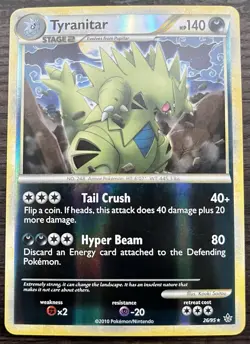 Tyranitar 26/95 Pokemon TCG HGSS Unleashed Reverse Holo MINT NM - Image 1