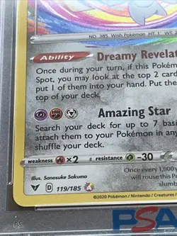 Jirachi - 119/185 - Amazing Rare - Vivid Voltage - Pokemon - PSA 10! - Image 3
