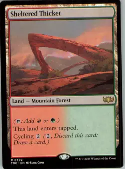 Sheltered Thicket R Commander: Tarkir: Dragonstorm 392 Near Mint - Image 1