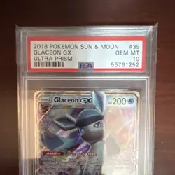 Pokemon Glaceon GX Ultra Prism Ultra Rare Holo 39/156 Stage 1 HP200 PSA 10 - Image 2