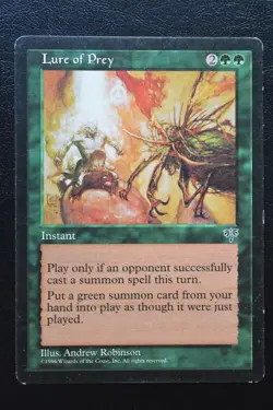 Magic The Gathering MTG LURE OF PREY Mirage MP Moderately Played - Image 1