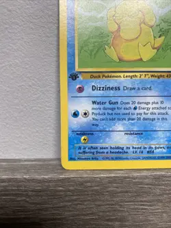 Pokemon Psyduck 65/82 1st Edition Team Rocket Common Light Play LP - Image 5