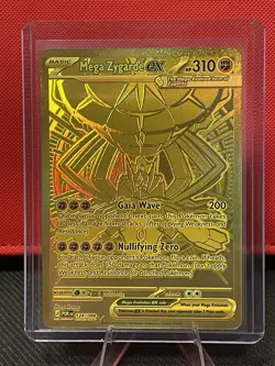 Pokemon Mega Zygarde EX 124/088 POR Gold Full Art Dragon Foil English CLEAN - Image 1