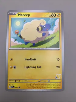 Mareep SVP107 Pikachu Stamp #2 Pokemon Battle Academy 2024 Black Star PROMO - Image 1
