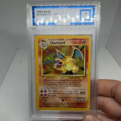 Charizard Holo - Base Set Unlimited - PG 4 - Vintage Pokemon 1999 - Image 1