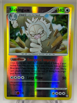 Pokemon TCG Slaking Mysterious Treasures 34/123 Reverse Holo Rare 2007 LP - Image 1