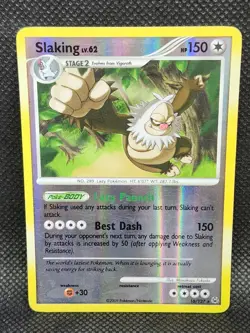 Pokemon Slaking Platinum Base Set Reverse Holo 16/127 LP Condition - Image 1
