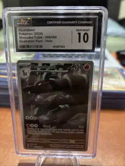 Houndoom 066/064 Shrouded Fable CGC 10 GEM MINT Pokemon IR Illustration Rare - Image 1