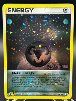 2004 POKEMON EX RUBY METAL ENERGY SWIRL HOLO LEAGUE WINNER 94/109 Rare Stamped - Image 1