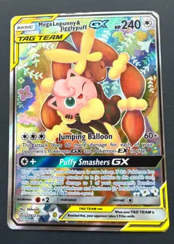 Pokemon - MEGA LOPUNNY & JIGGLYPUFF - GX 226/236 RARE ULTRA COSMIC ECLIPSE HP240 - Image 1