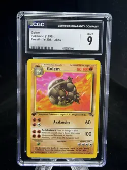 Golem #36 1st Edition Fossil 1999 Pokemon CGC 9 🪨 - Image 1