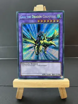 LOB-EN125 Gaia the Dragon Champion Secret Rare 25th Anniversary Ed YuGiOh Minty - Image 1