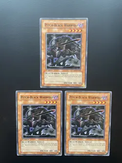 Yugioh Pitch-Black Warwolf RDS-EN026 Common 1st Edition LP/MP X3 - Image 1
