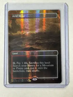 Arid Mesa (Borderless) (Dragonscale Foil) NM SPG Foil 0114 - Image 1