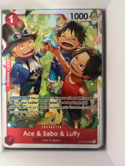OP13-007 Ace & Sabo & Luffy English SR One Piece TCG Card Game - Image 1