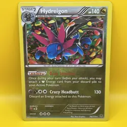 POKEMON CARD HYDREIGON ( 74/119 ) Panthom Forces Holofoil Rare 2014 - Image 1