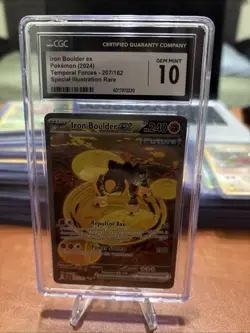 Iron Boulder ex 207/162 SIR Temporal Forces TEF Pokemon Card CGC 10 - Image 1