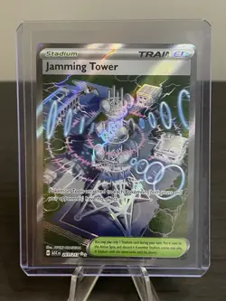 Jamming Tower 261/217 ASC Full Art Holo Trainer-Stadium Pokemon Card NM - Image 1