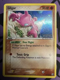GLIGAR 57/115, EX Unseen Forces, Stamped Reverse Holo Pokemon Card TCG - Image 1
