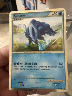 Pokemon TCG • Suicune (Shiny) • Black Star Promo HGSS21 • Trading Card - Image 1