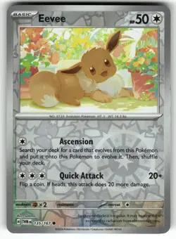 Eevee - 135/167 SV06: Twilight Masquerade NM Pokemon Card TCG - Image 1