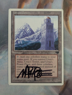 Magic The Gathering MTG - Urza’s Tower ARTIST SIGNED Mark Poole - Chronicles - Image 1