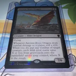 Magic: The Gathering Ancient Brass Dragon 111/361 CLB Mythic Foil Borderless - Image 1