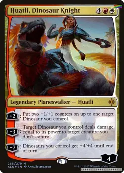 Huatli, Dinosaur Knight [XLN - 285] - NM [Foil] TCG MTG - Image 1