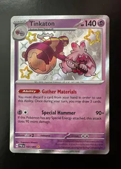 Pokemon Tinkaton Paldean Fates Scarlet & Violet Baby Shiny 167/091 🔥 - Image 1