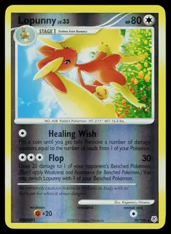 Pokemon Card - Lopunny Diamond and Pearl 30/130 Reverse Holo - Image 1