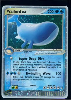 Pokemon EX SANDSTORM - #100/100 Wailord ex - Ultra Rare Holo - ENG - HP/DMG - Image 1